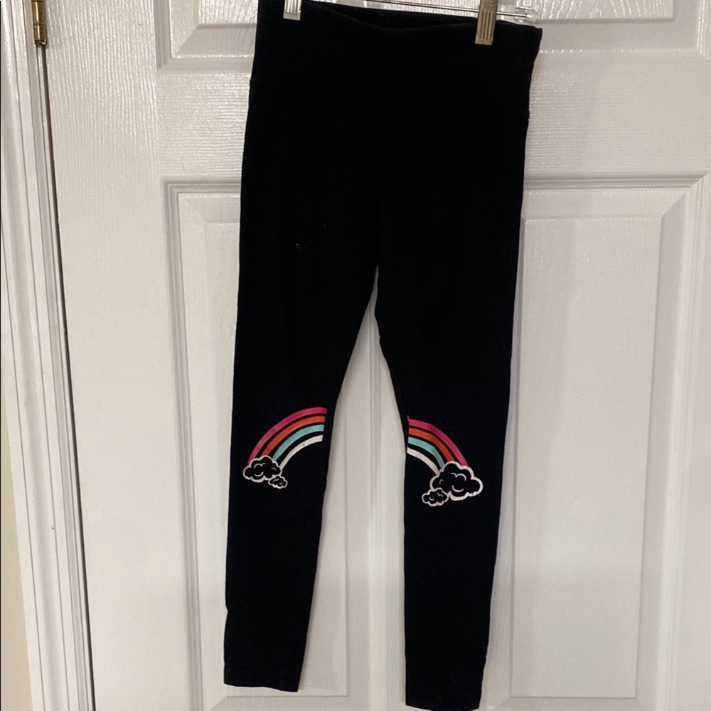 Justice Black and Red Leggings with Stretchy Fit